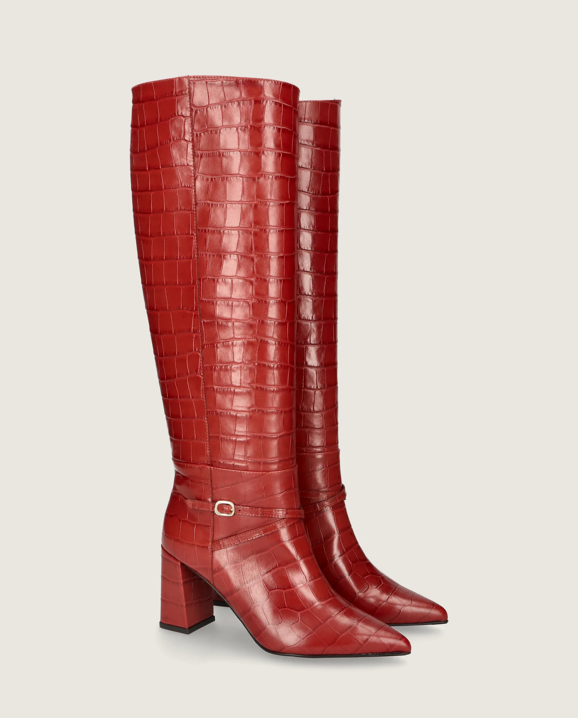 Botas Renata Rojos Pieles estampadas