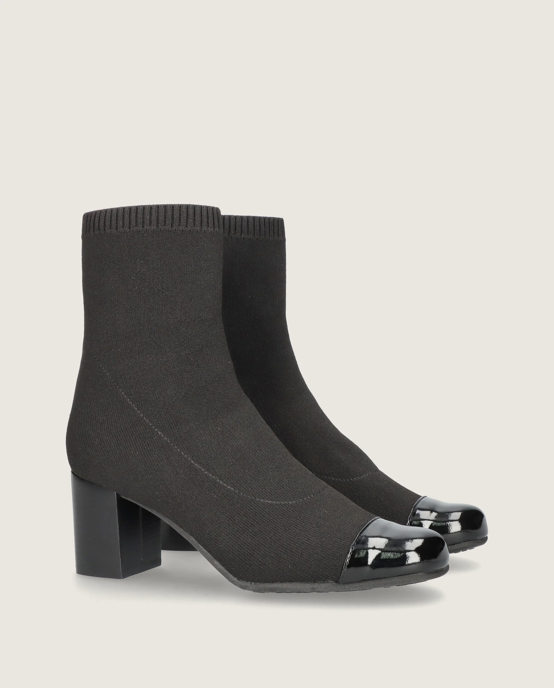 Botines Bologna Negros Tejidos
