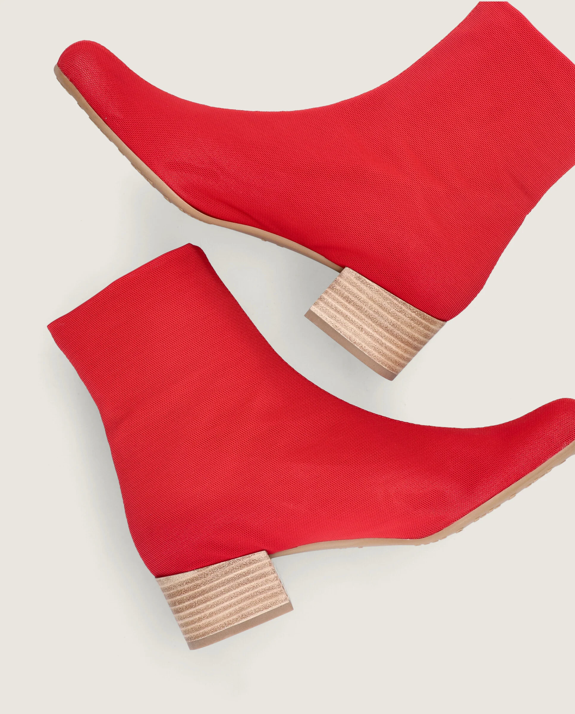 Botines Milan Rojos Tejidos - Image 4
