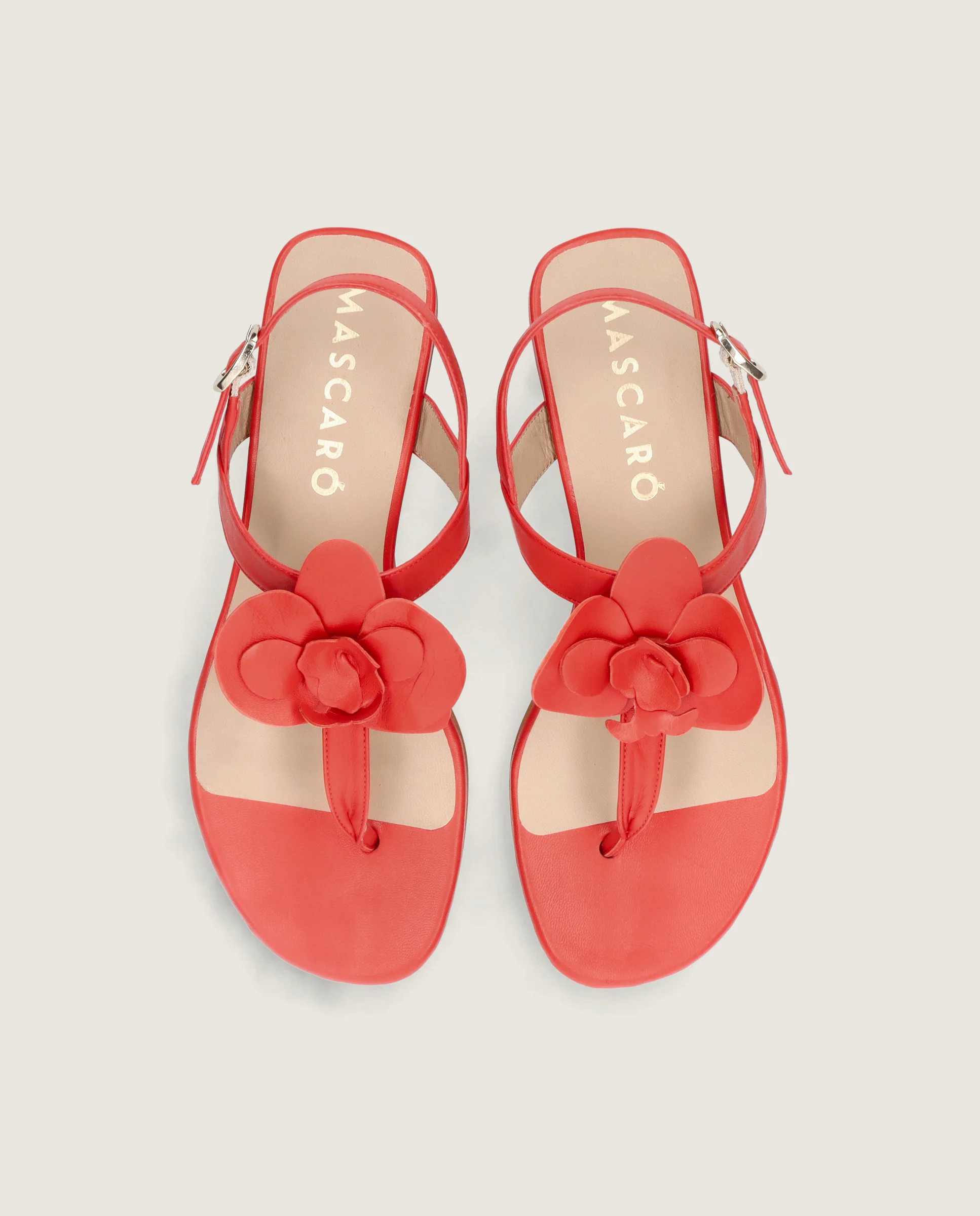 Sandalias Amelie Rojos Piel - Image 2