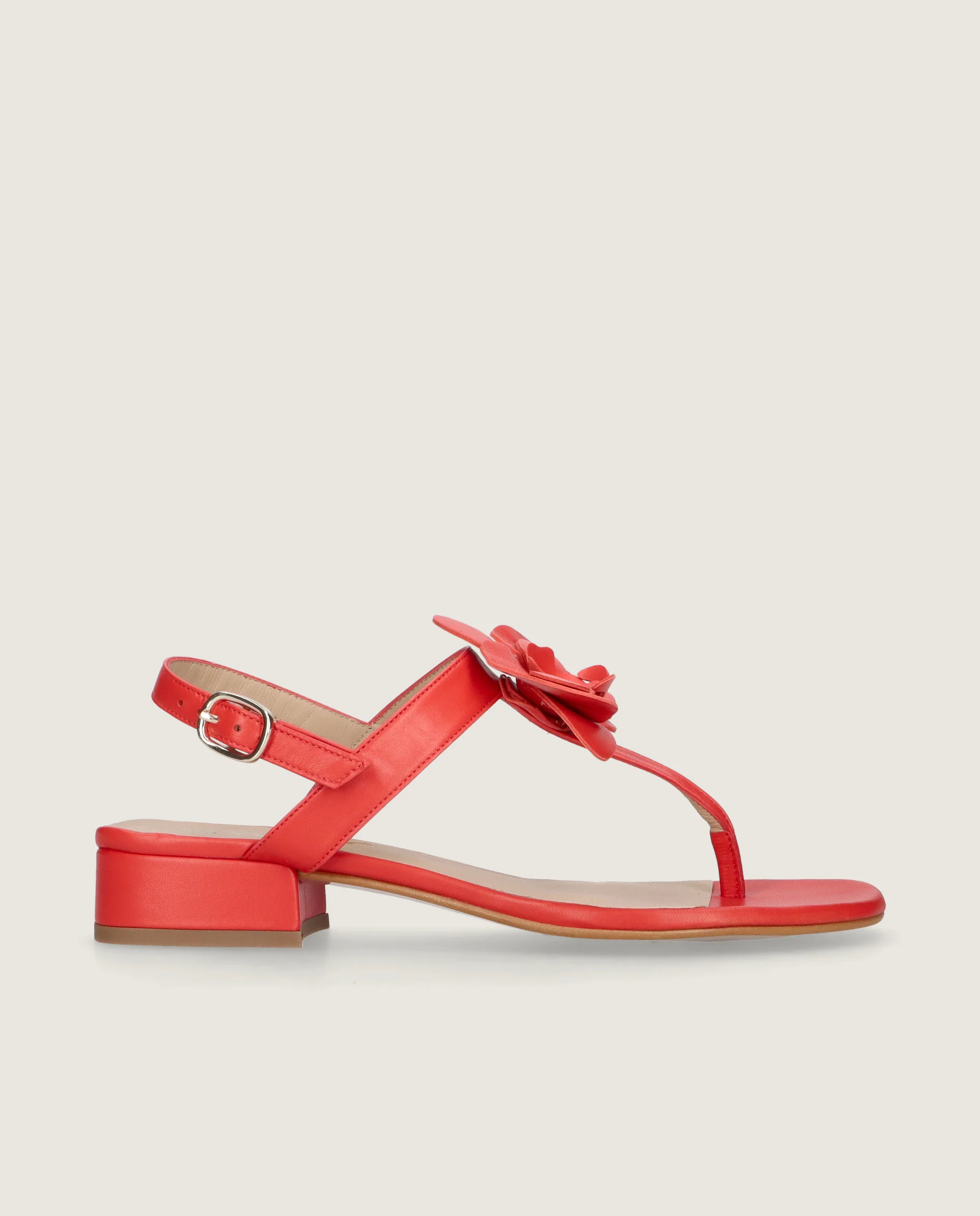 Sandalias Amelie Rojos Piel - Image 3