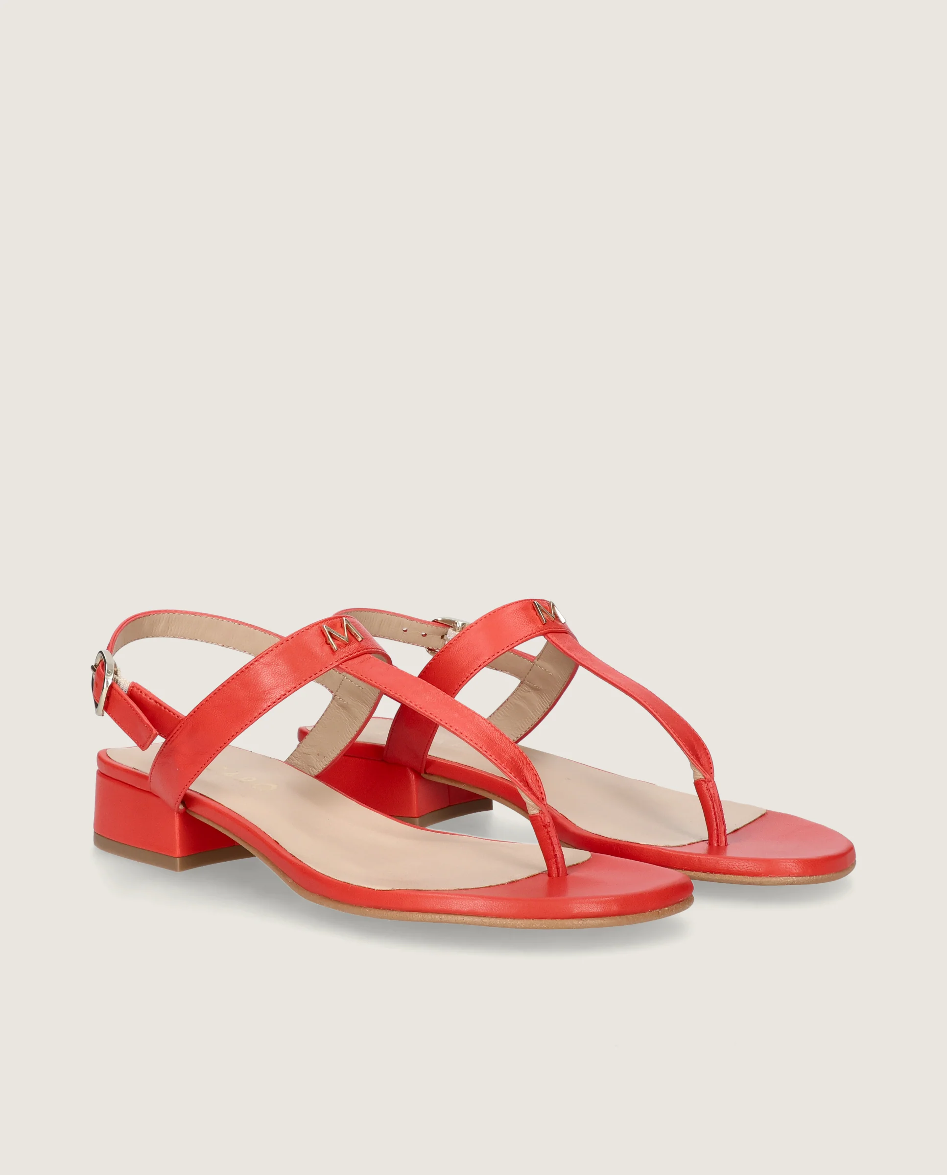 Sandalias Amelie Rojos Piel