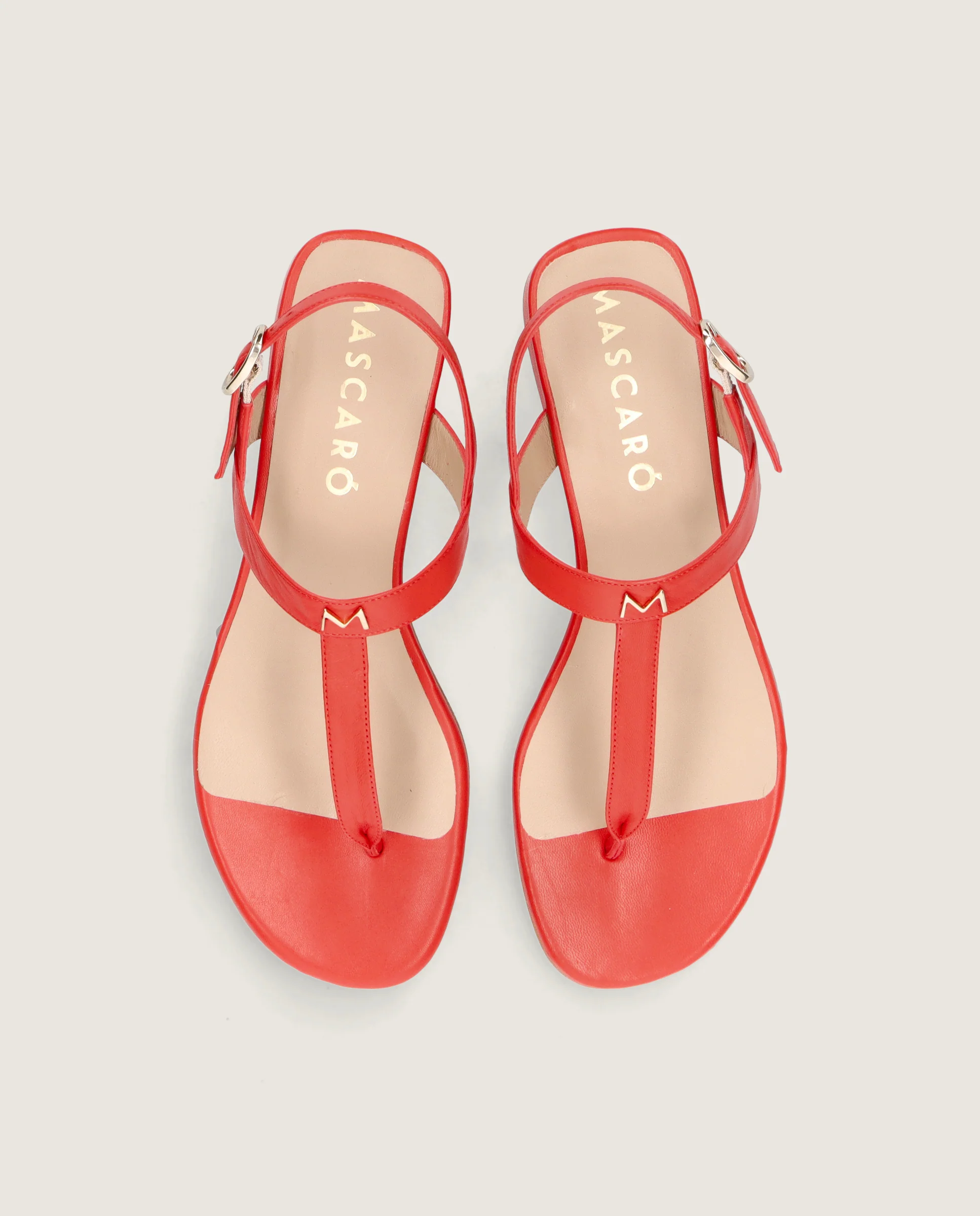 Sandalias Amelie Rojos Piel - Image 2