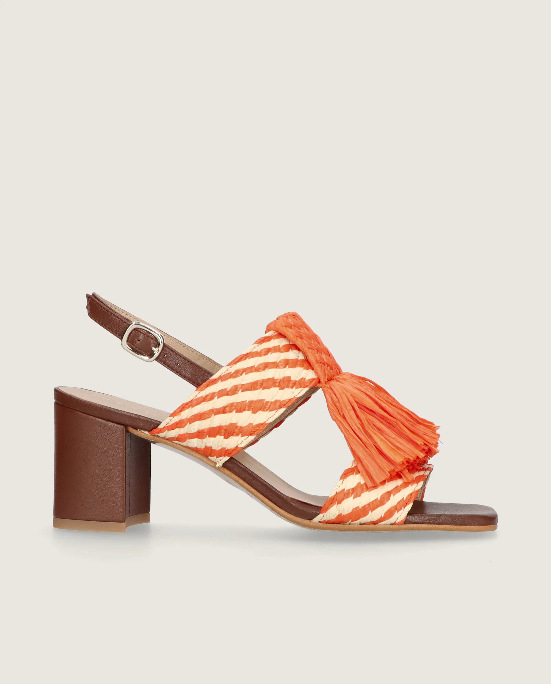 Sandalias Annie Naranjas Tejidos - Image 3
