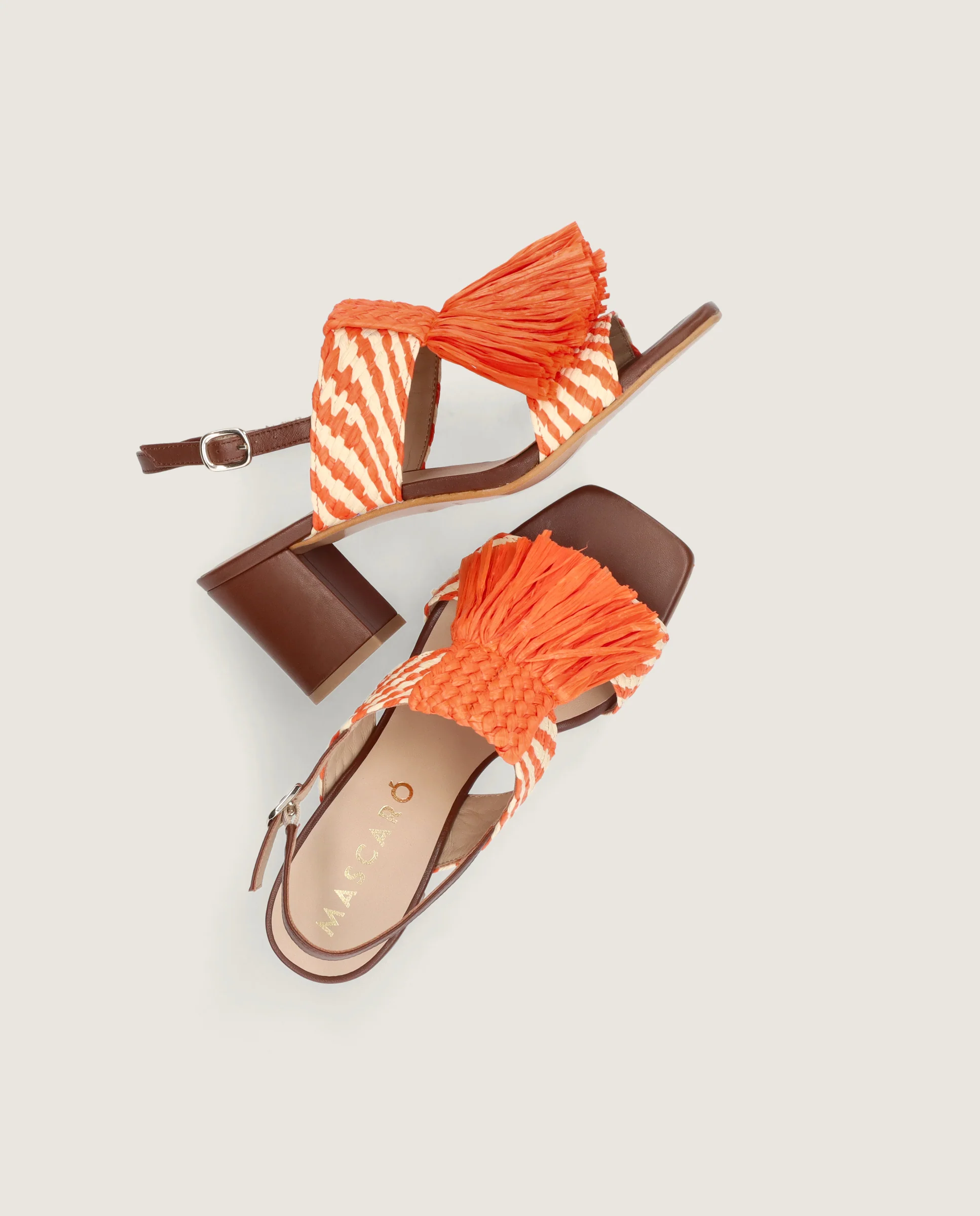 Sandalias Annie Naranjas Tejidos - Image 4
