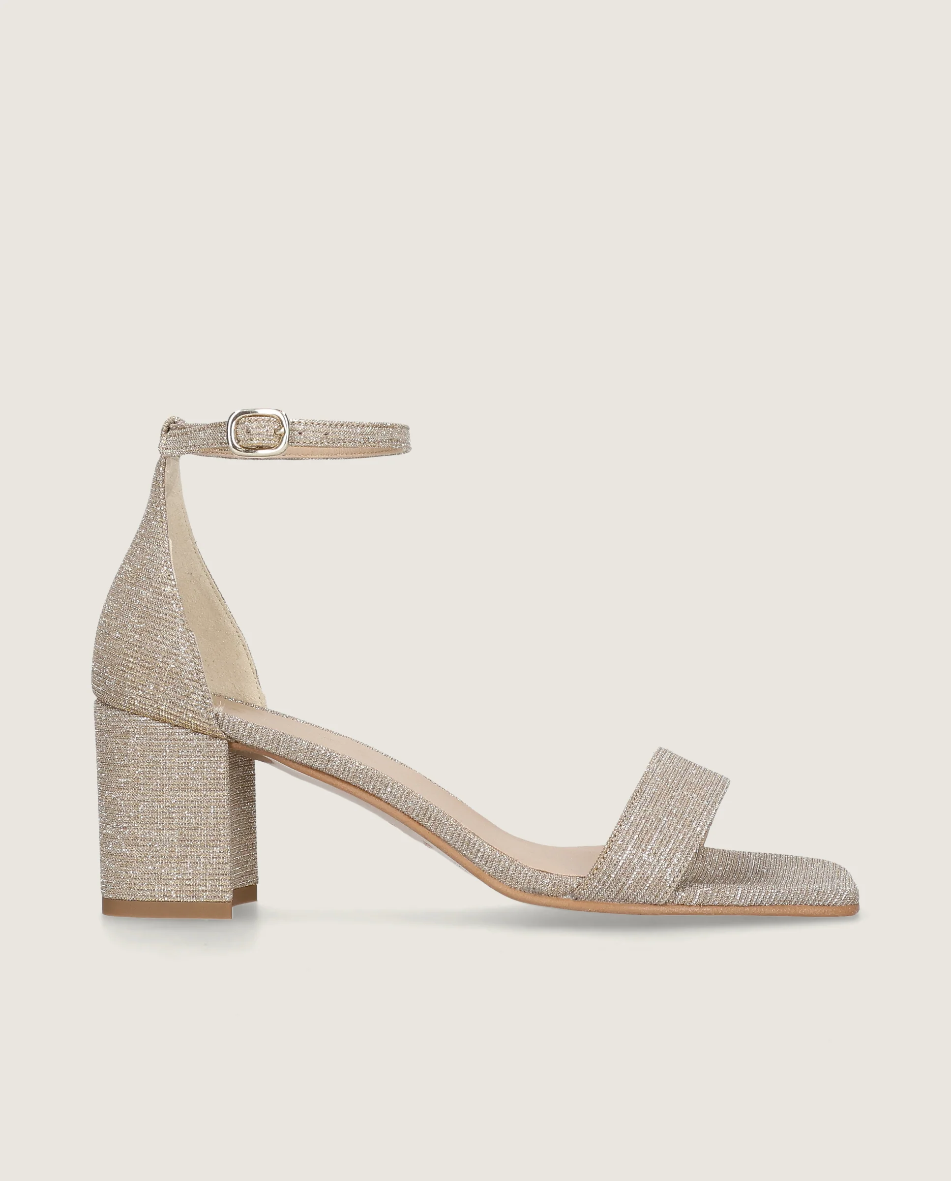 Sandalias Annie Plateados Tejidos metalizados - Image 3