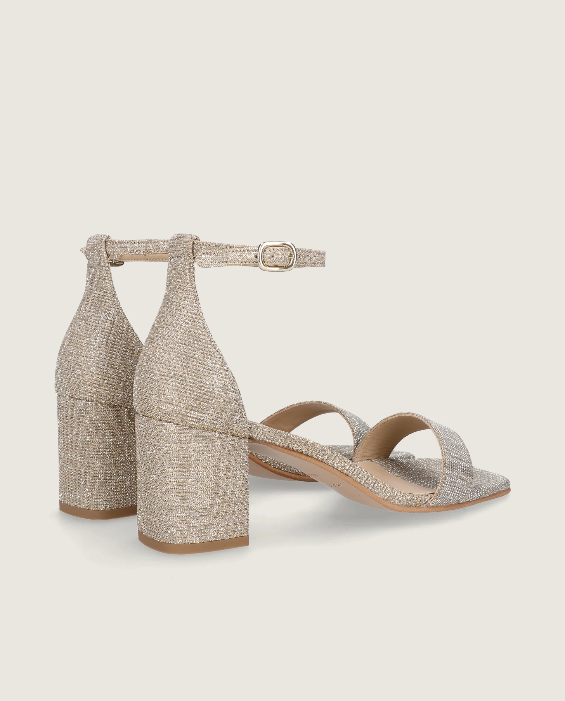 Sandalias Annie Plateados Tejidos metalizados - Image 4