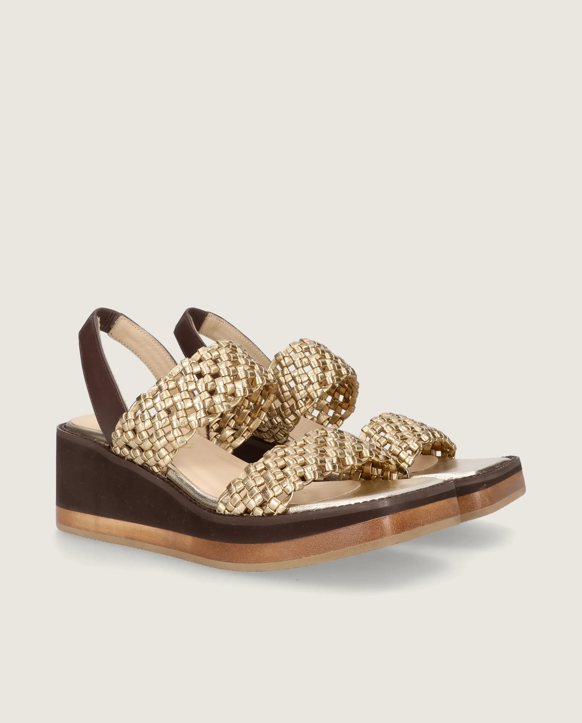 Sandalias Ariana Dorados Pieles metalizadas