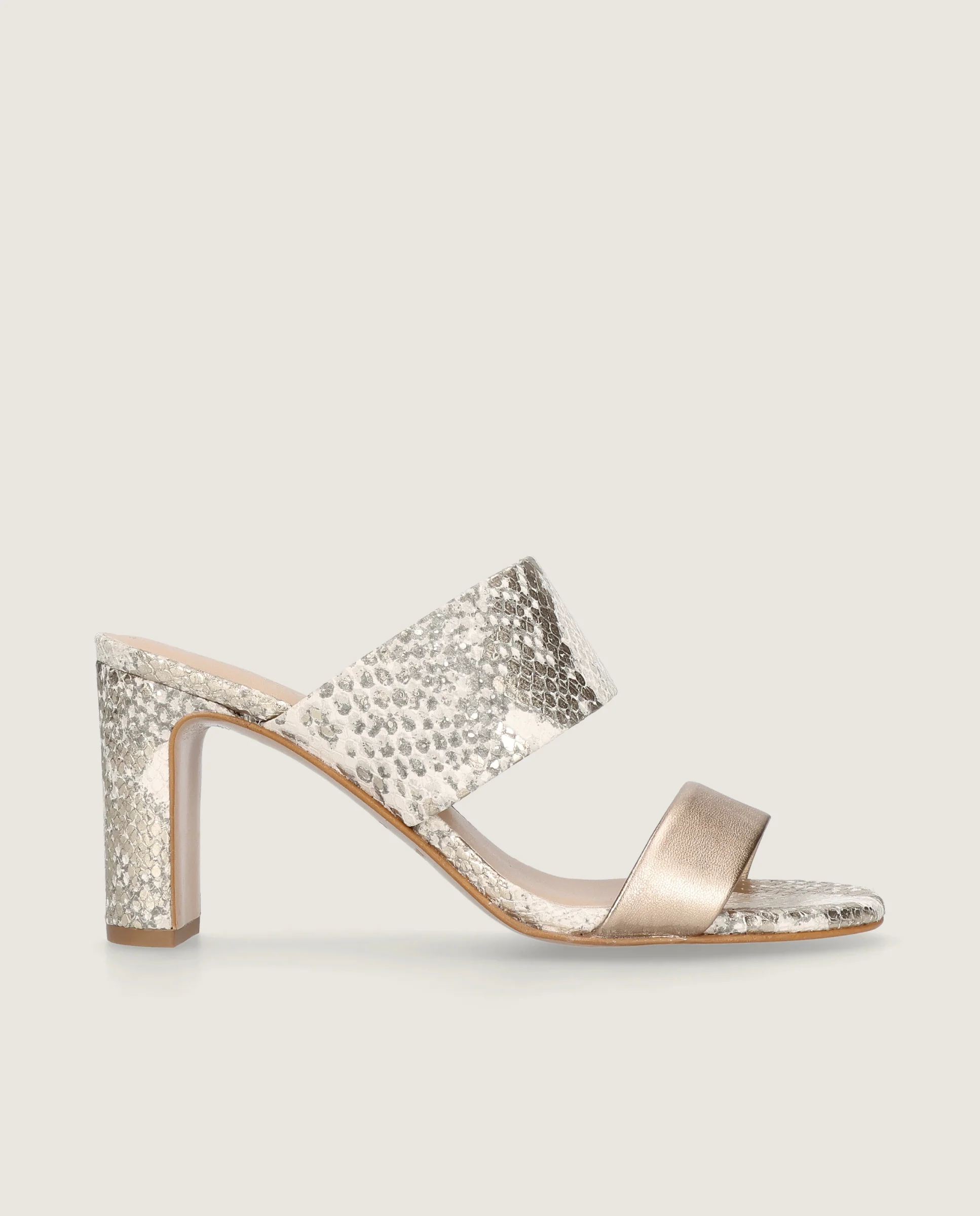 Sandalias Clarice Dorados Pieles estampadas - Image 3