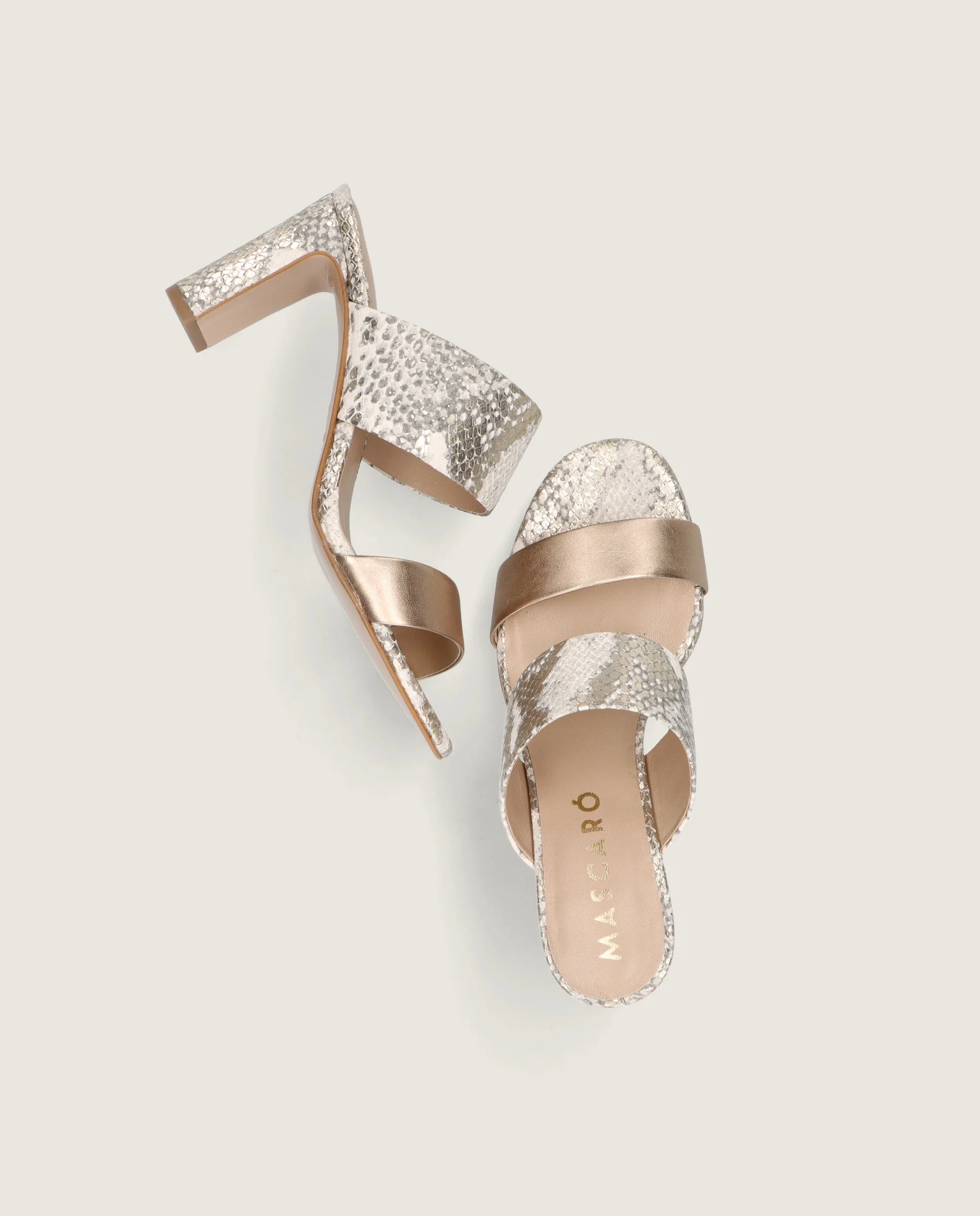 Sandalias Clarice Dorados Pieles estampadas - Image 5
