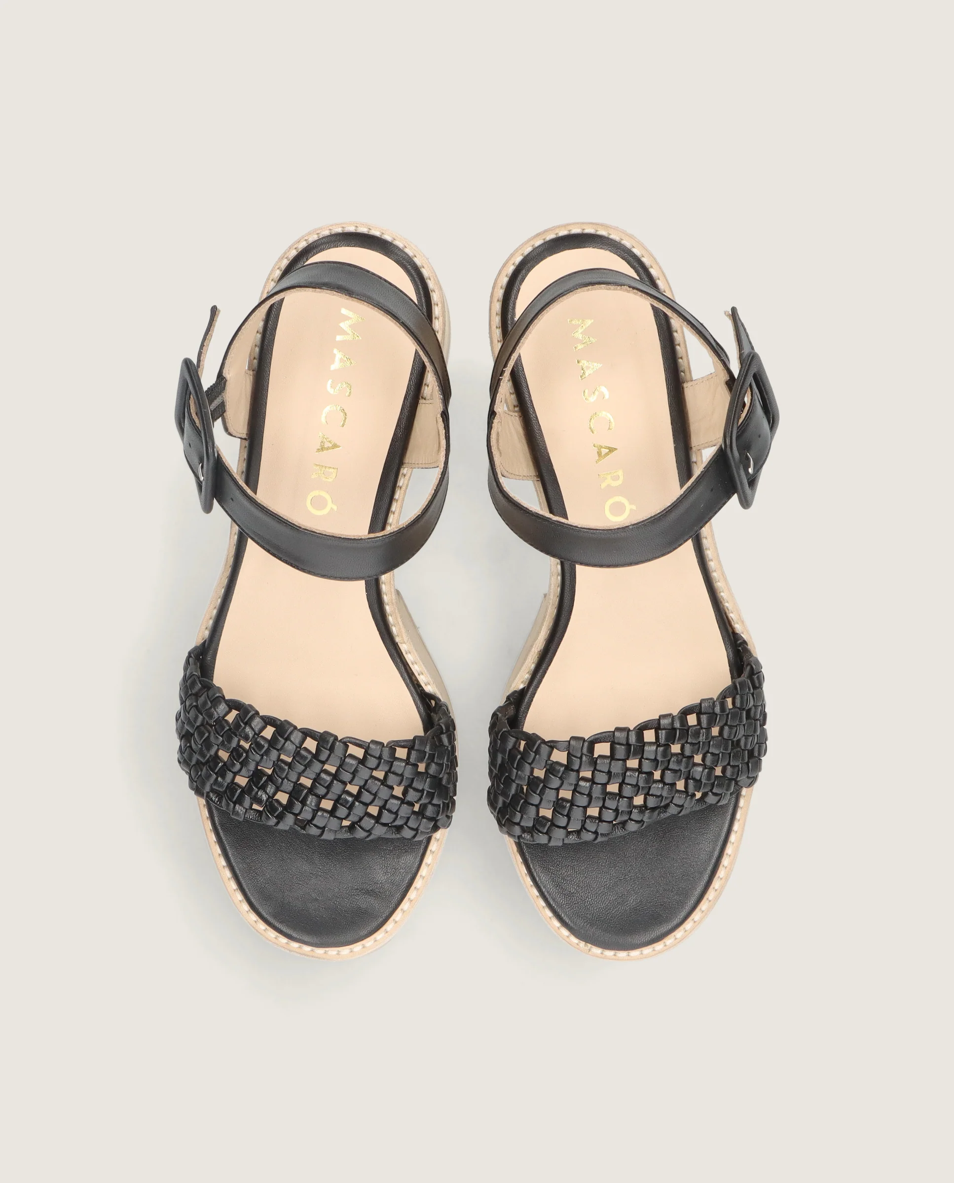 Sandalias Corfu Negros Piel - Image 2