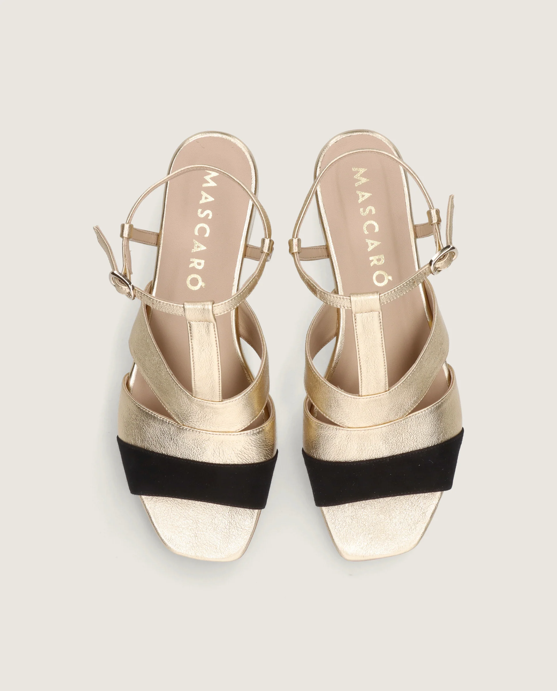 Sandalias Eva Dorados Piel - Image 2