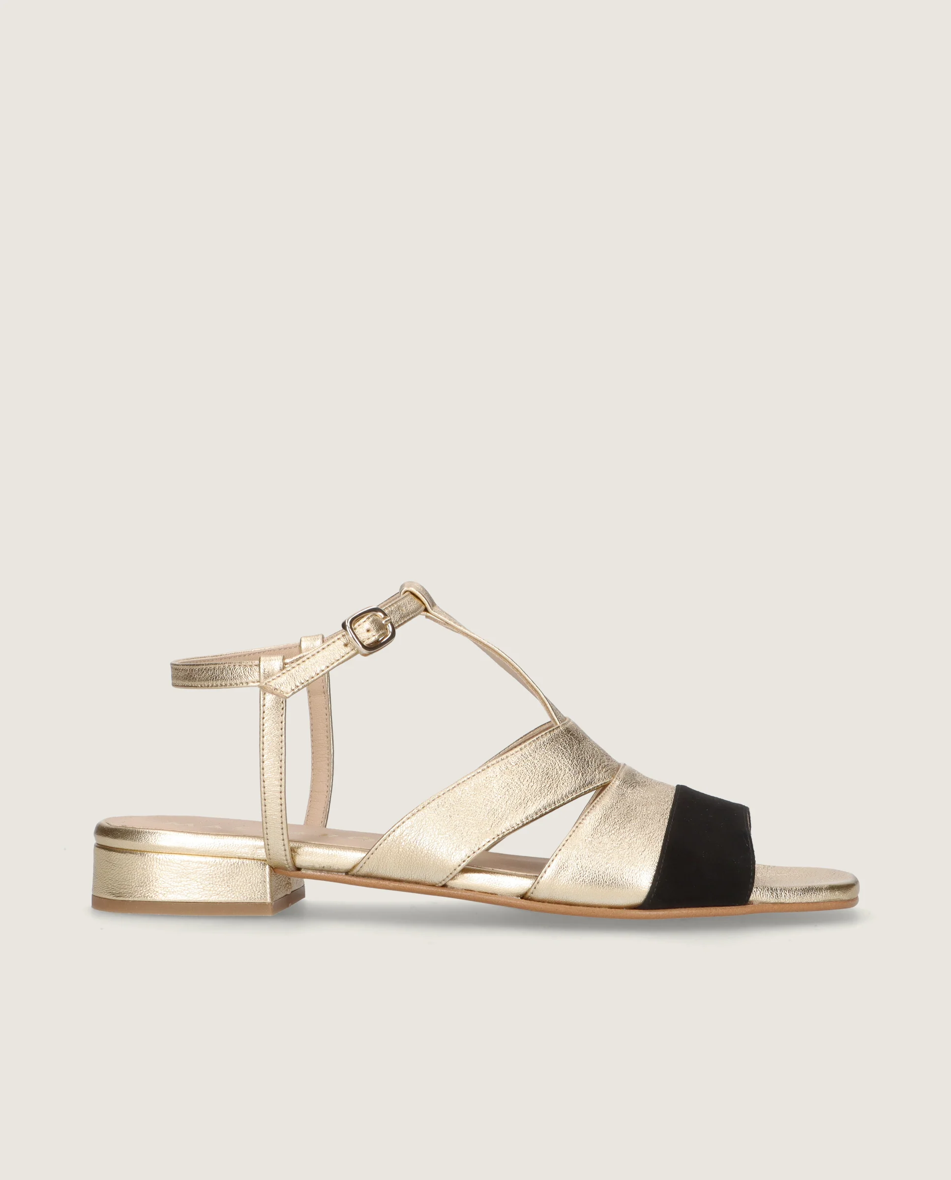 Sandalias Eva Dorados Piel - Image 3
