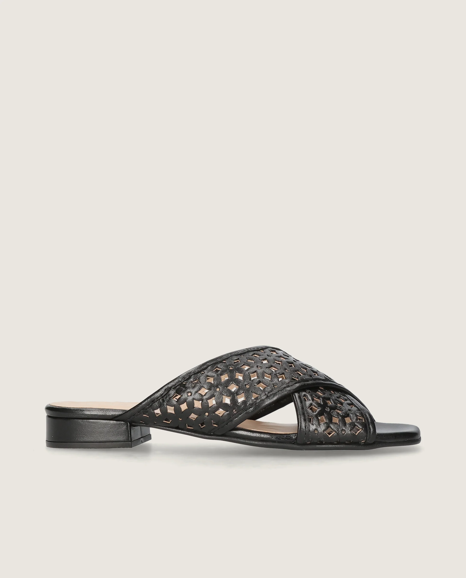 Sandalias Eva Negros Piel - Image 3