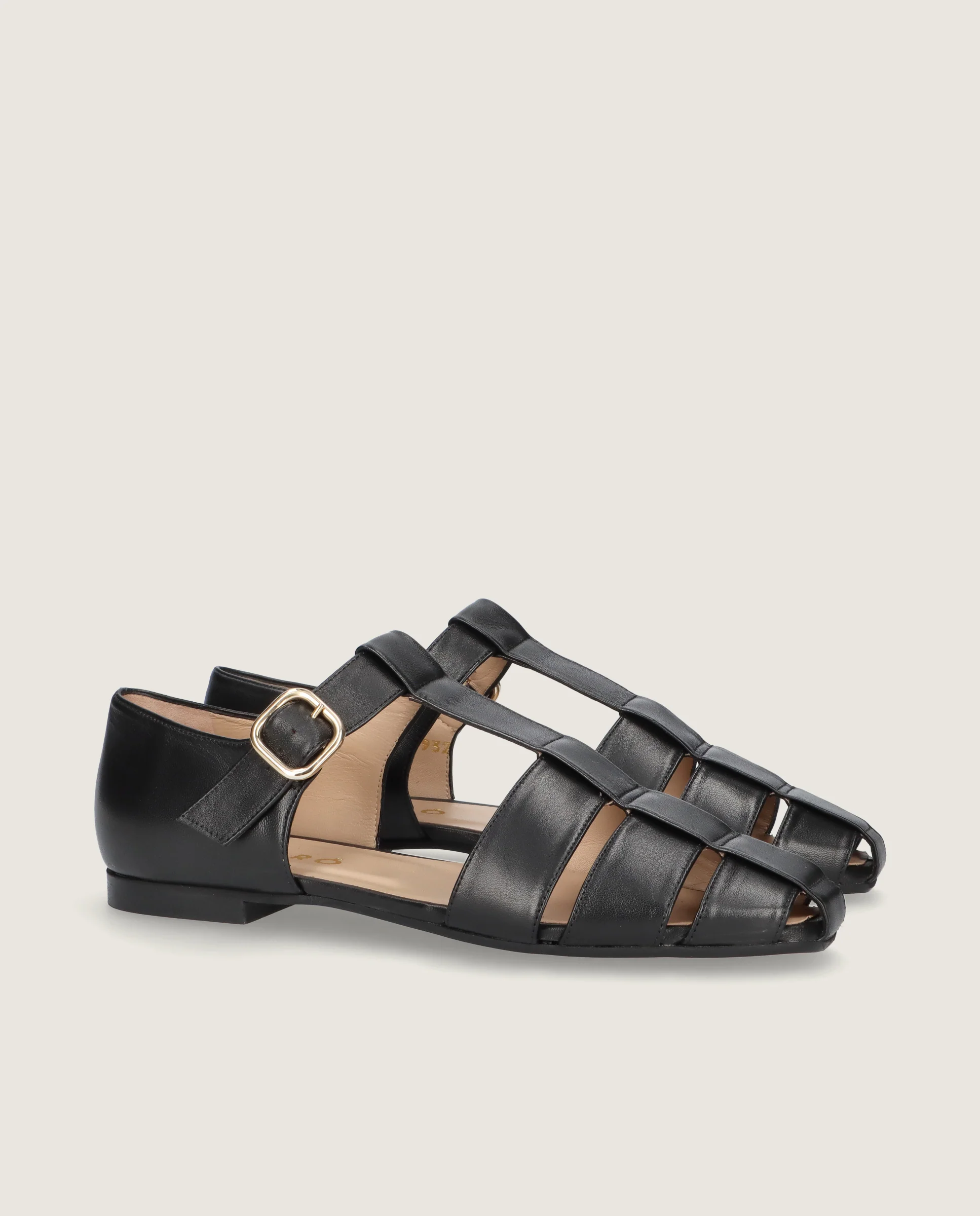Sandalias Fede Negros Piel