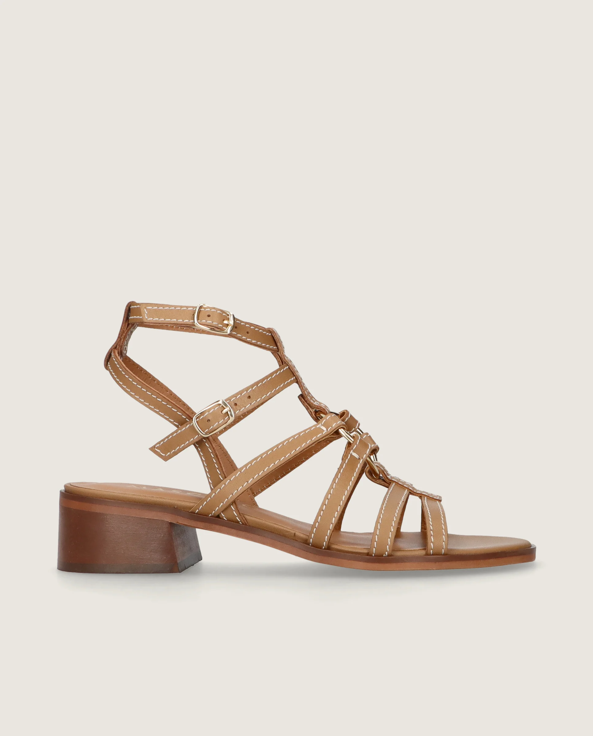 Sandalias Lulu Marrones Piel - Image 3