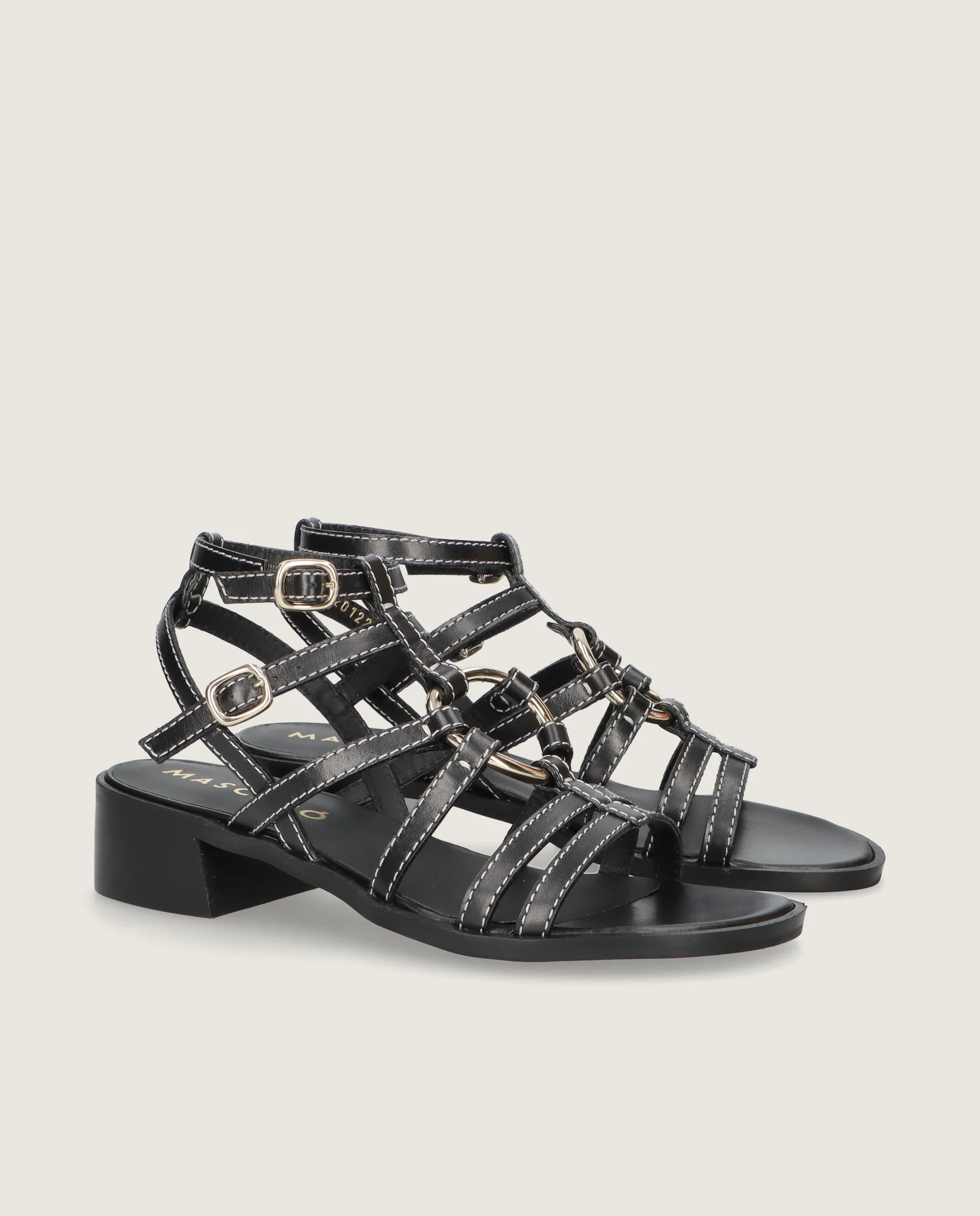 Sandalias Lulu Negros Piel
