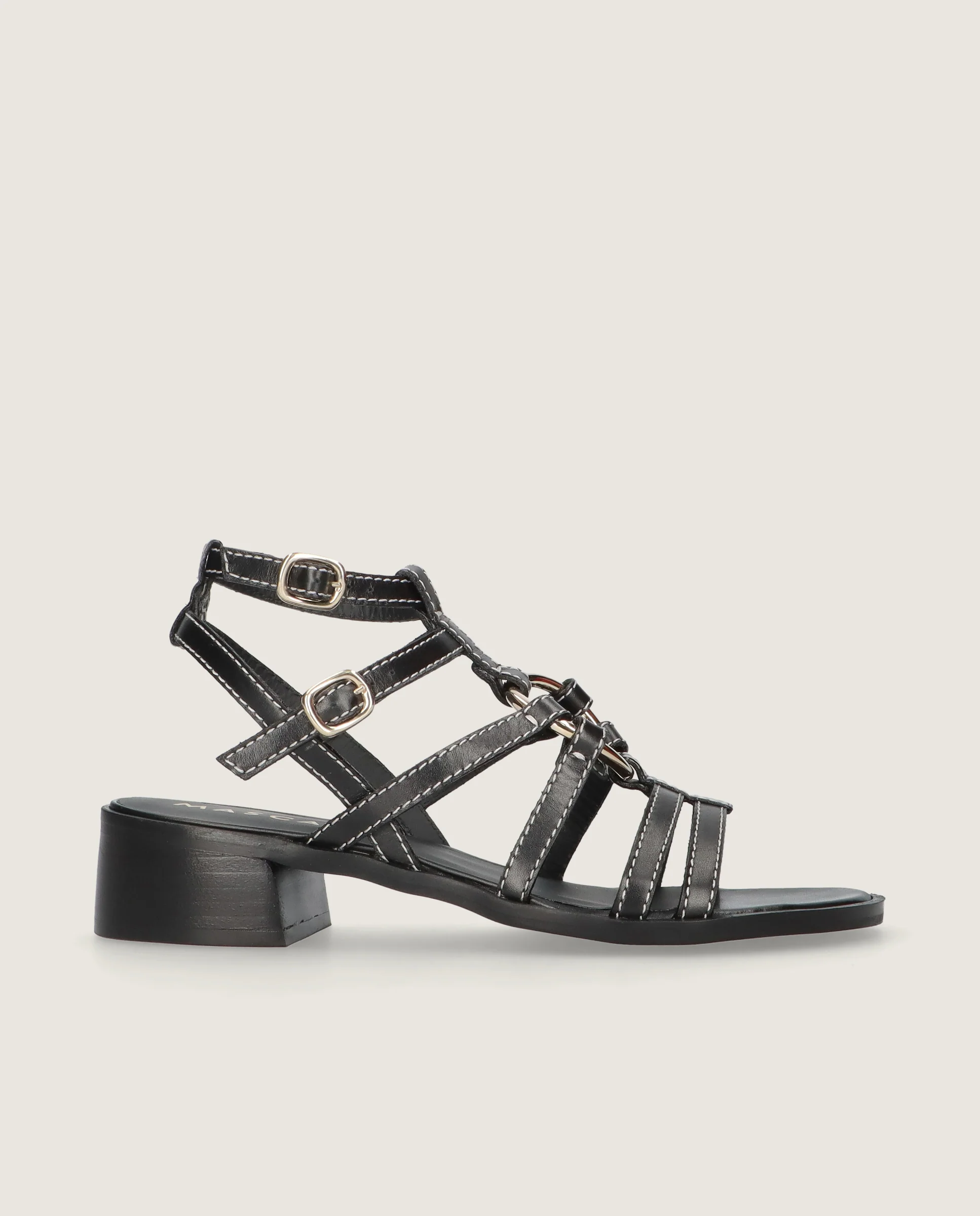 Sandalias Lulu Negros Piel - Image 3