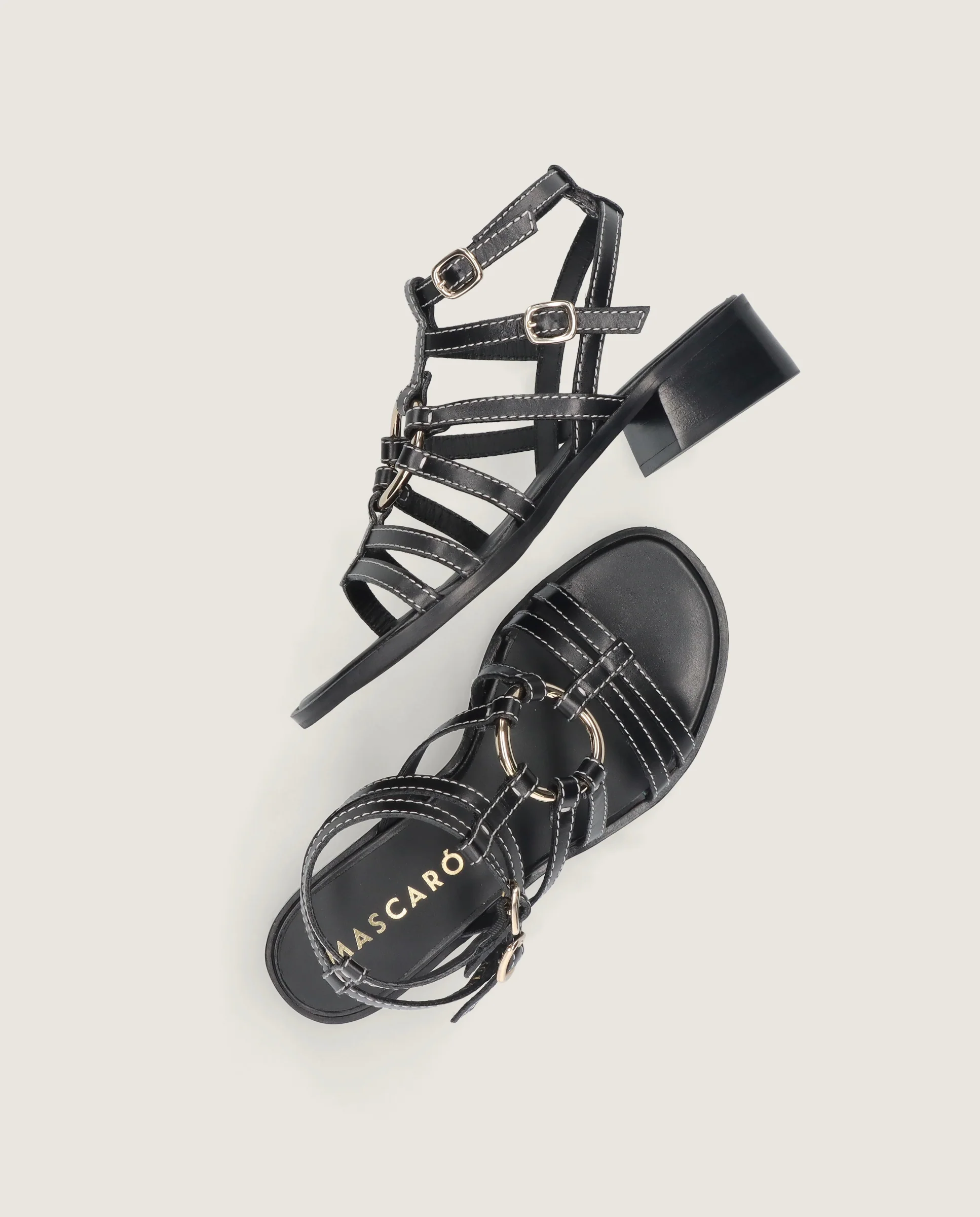 Sandalias Lulu Negros Piel - Image 4
