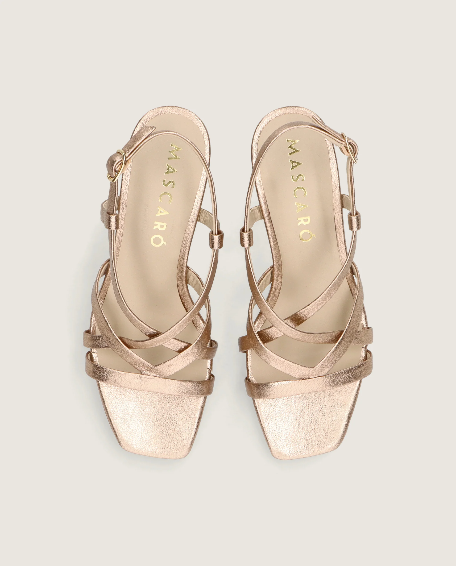 Sandalias Mandy Dorados Pieles metalizadas - Image 2