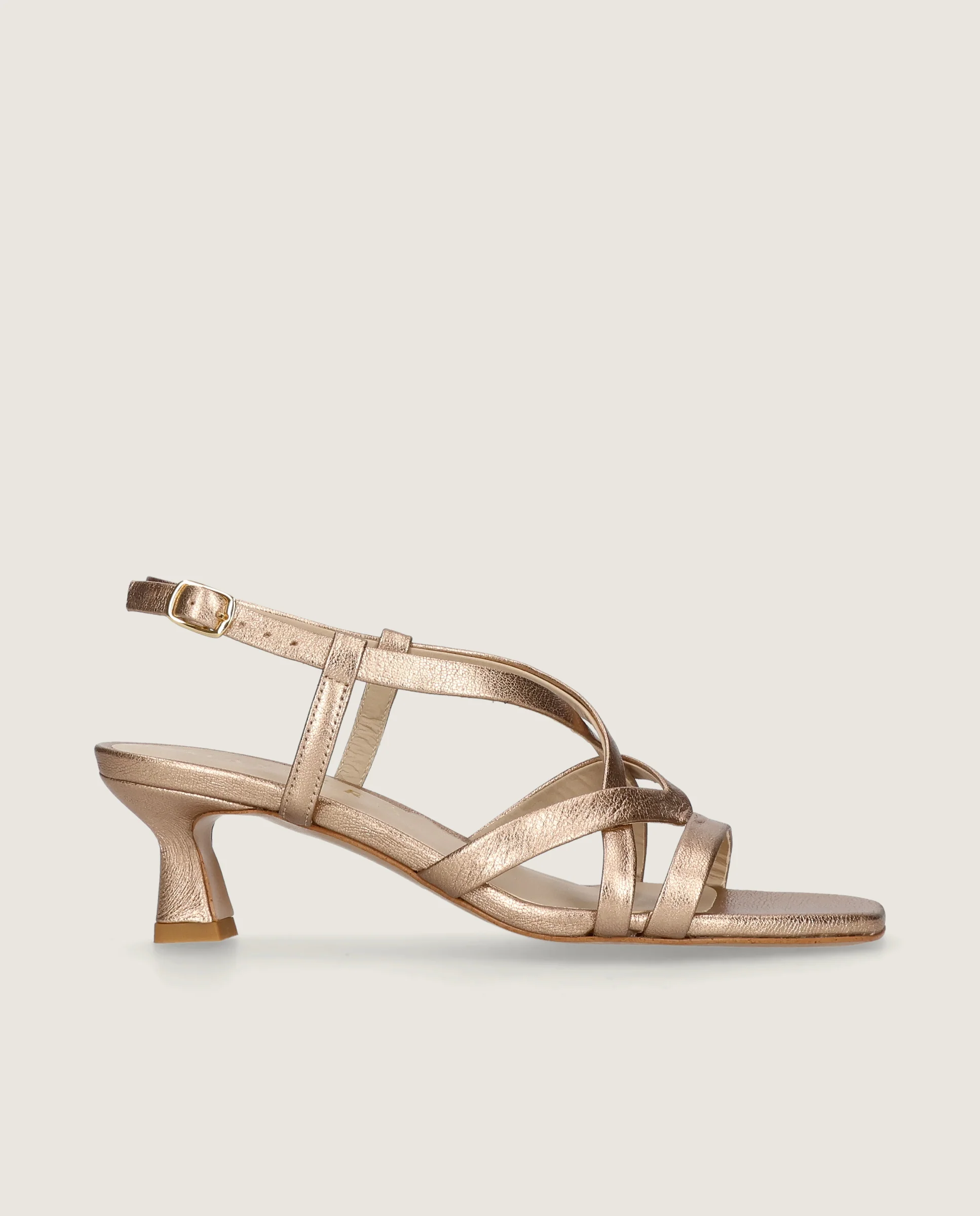 Sandalias Mandy Dorados Pieles metalizadas - Image 3