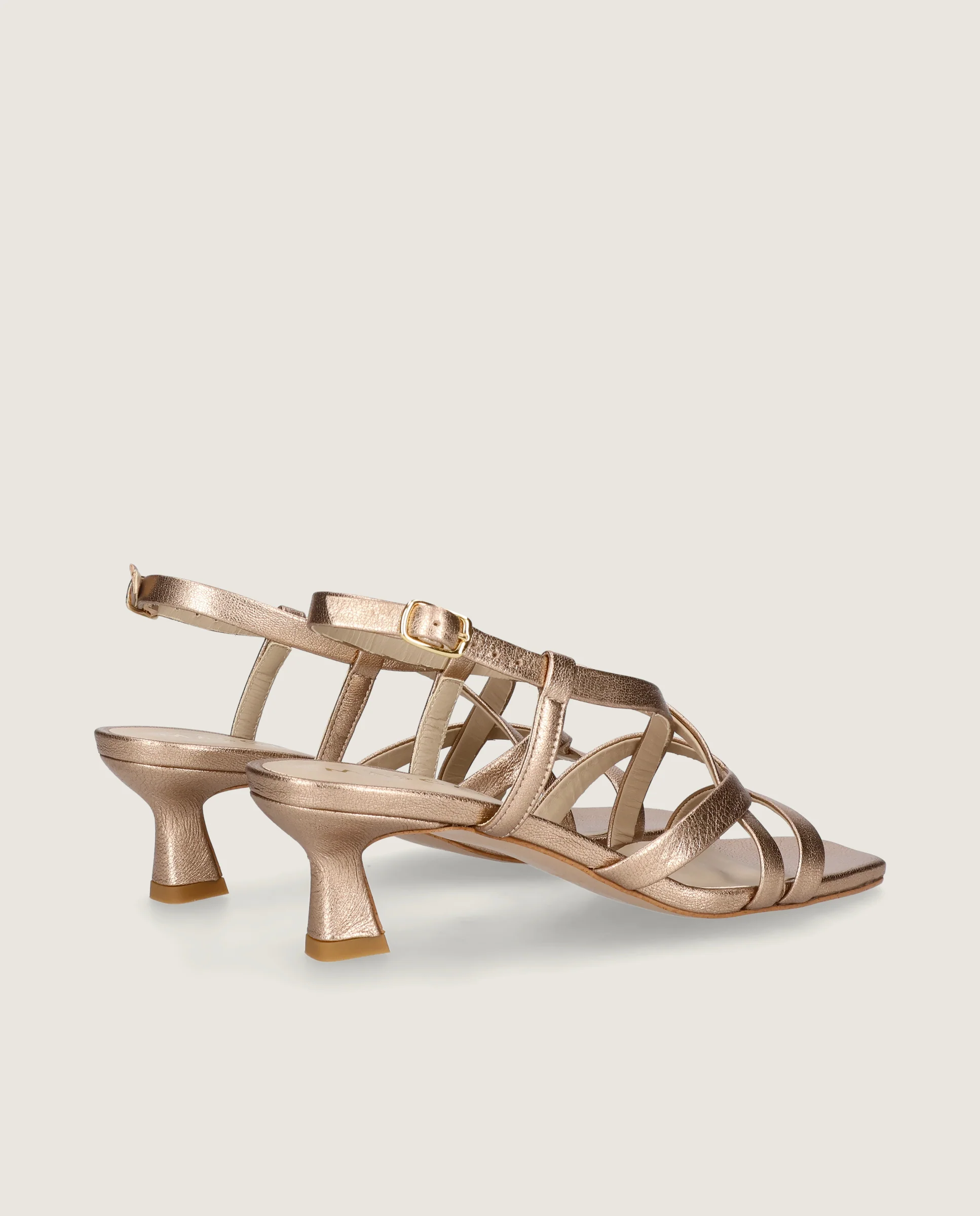 Sandalias Mandy Dorados Pieles metalizadas - Image 4