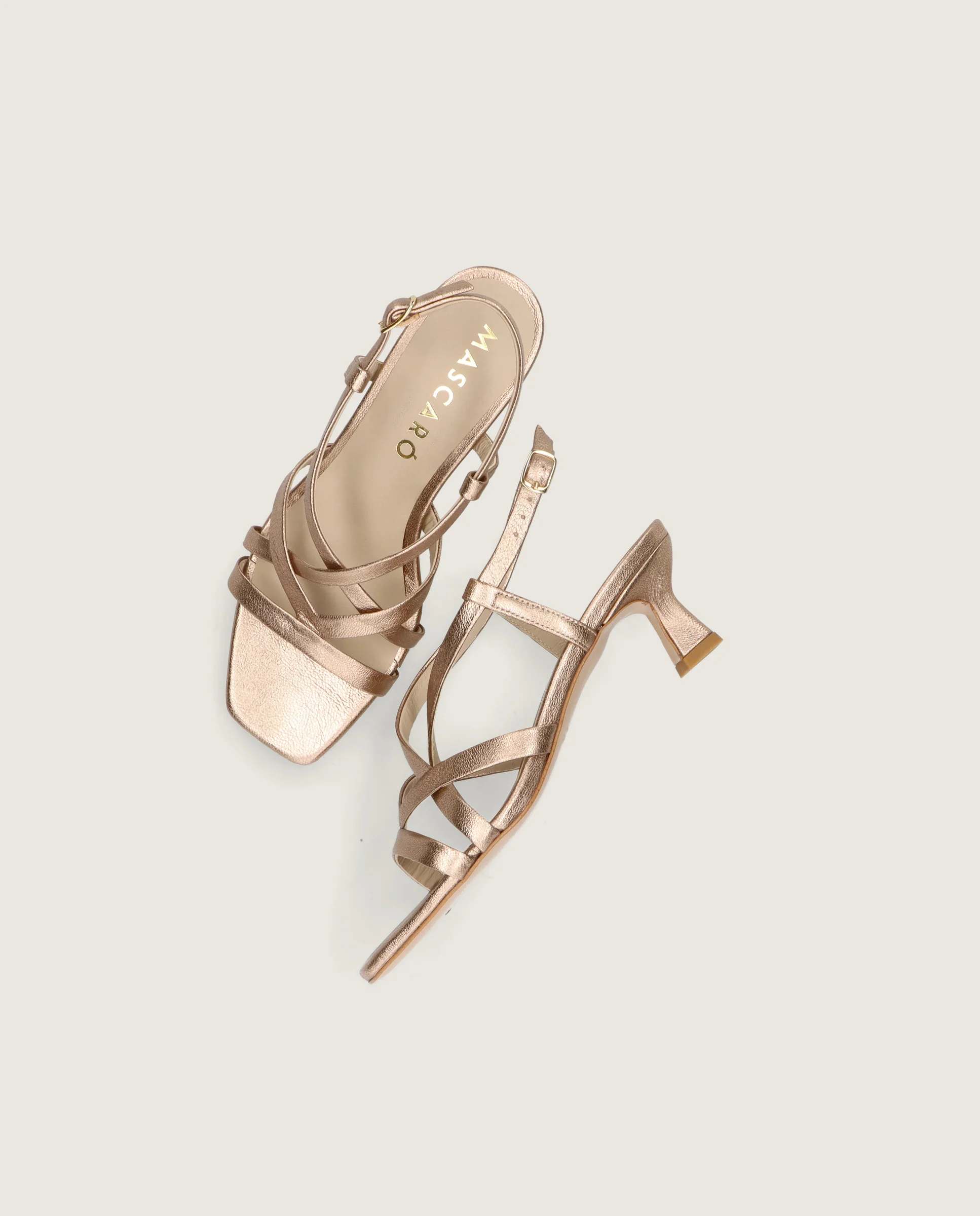 Sandalias Mandy Dorados Pieles metalizadas - Image 5