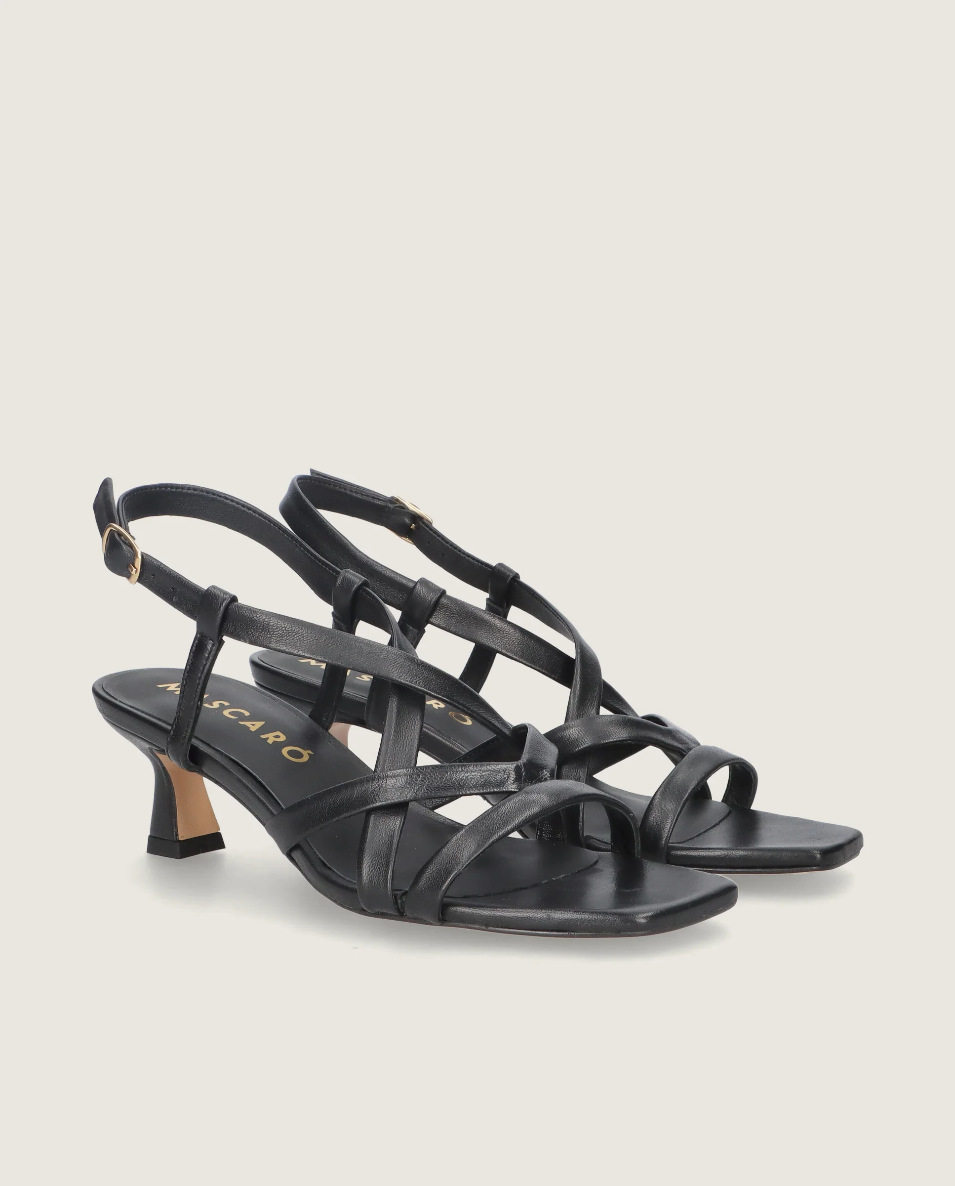 Sandalias Mandy Negros Piel