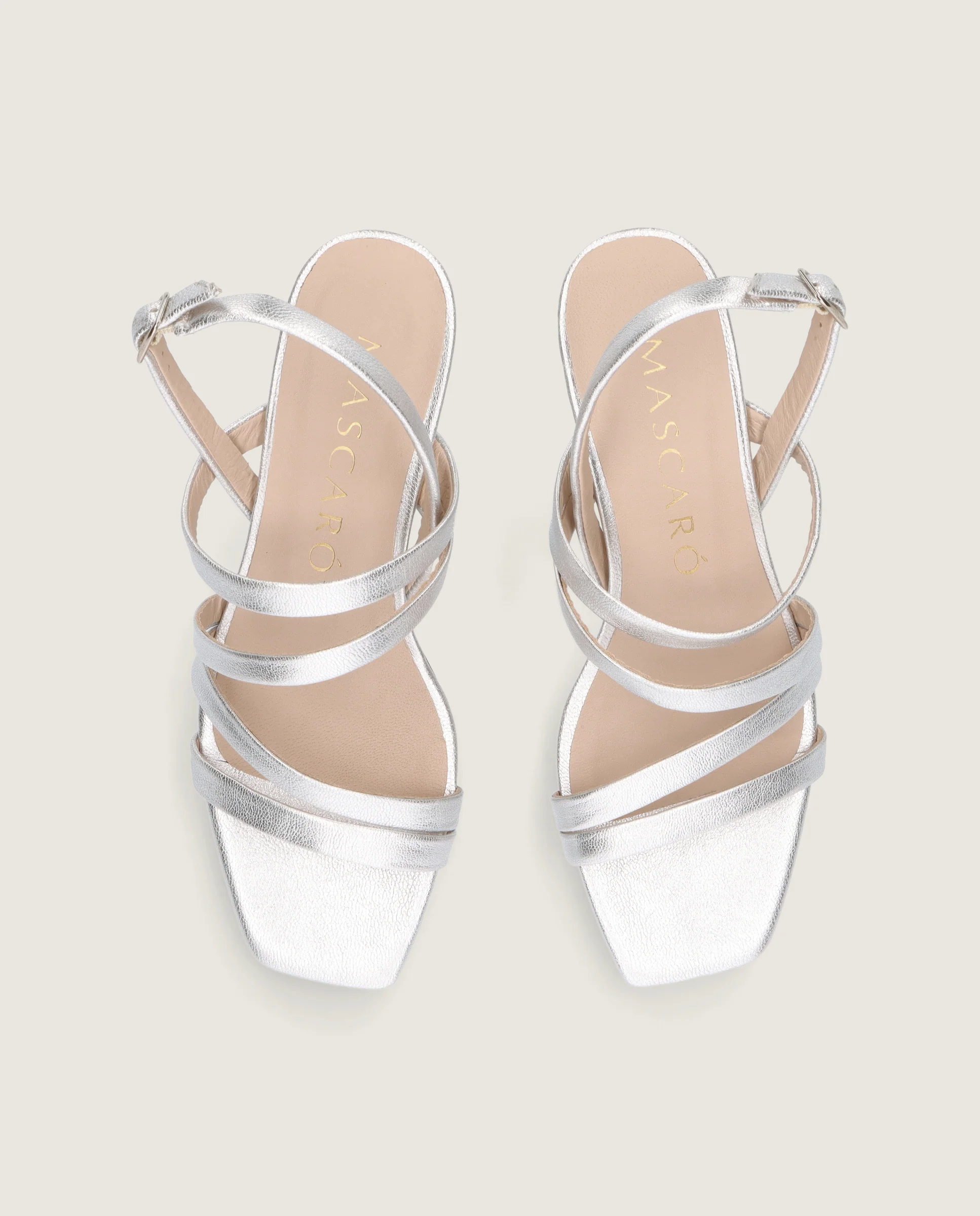 Sandalias Mandy Plateados Piel - Image 2