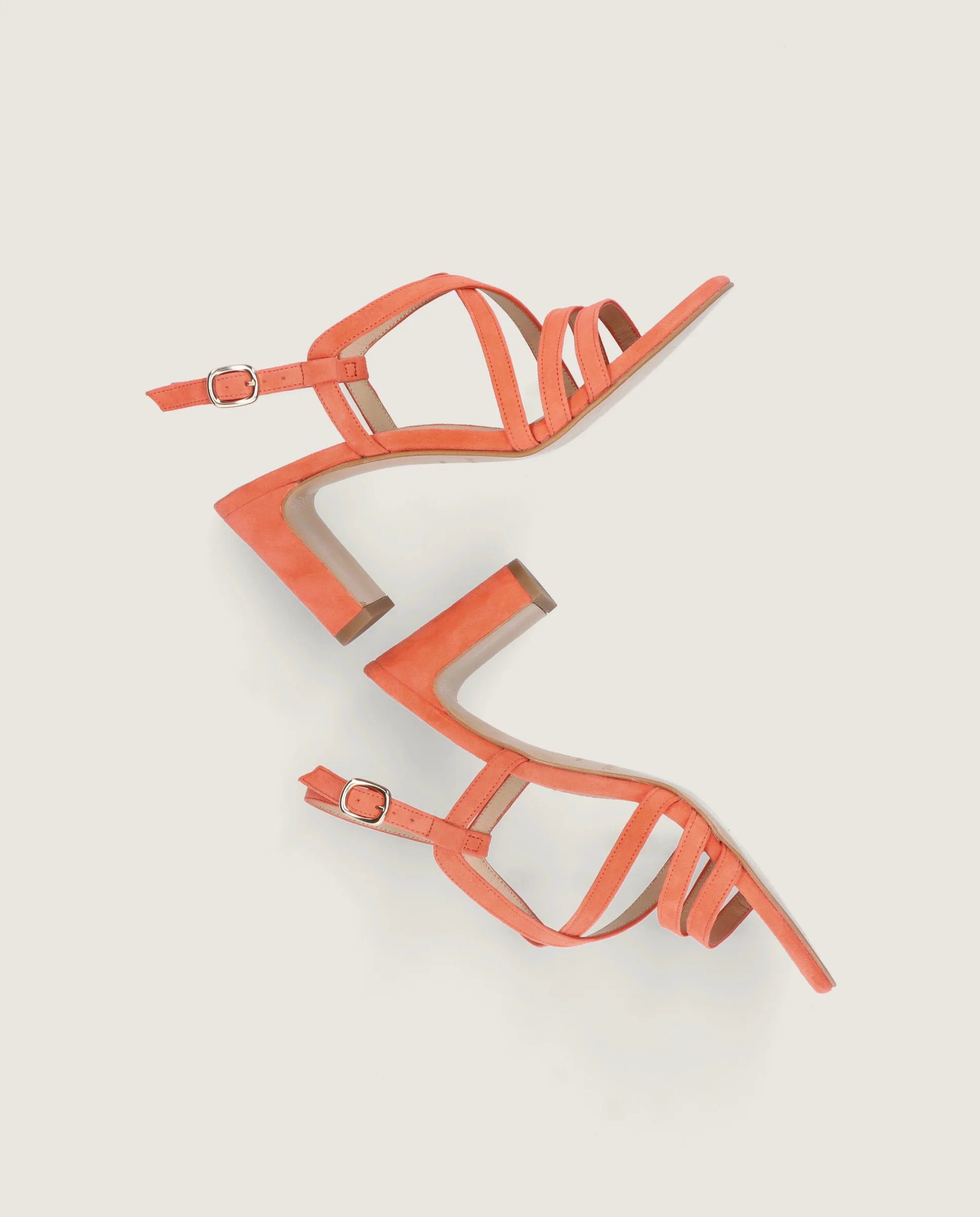 Sandalias Maria Naranjas Ante - Image 4