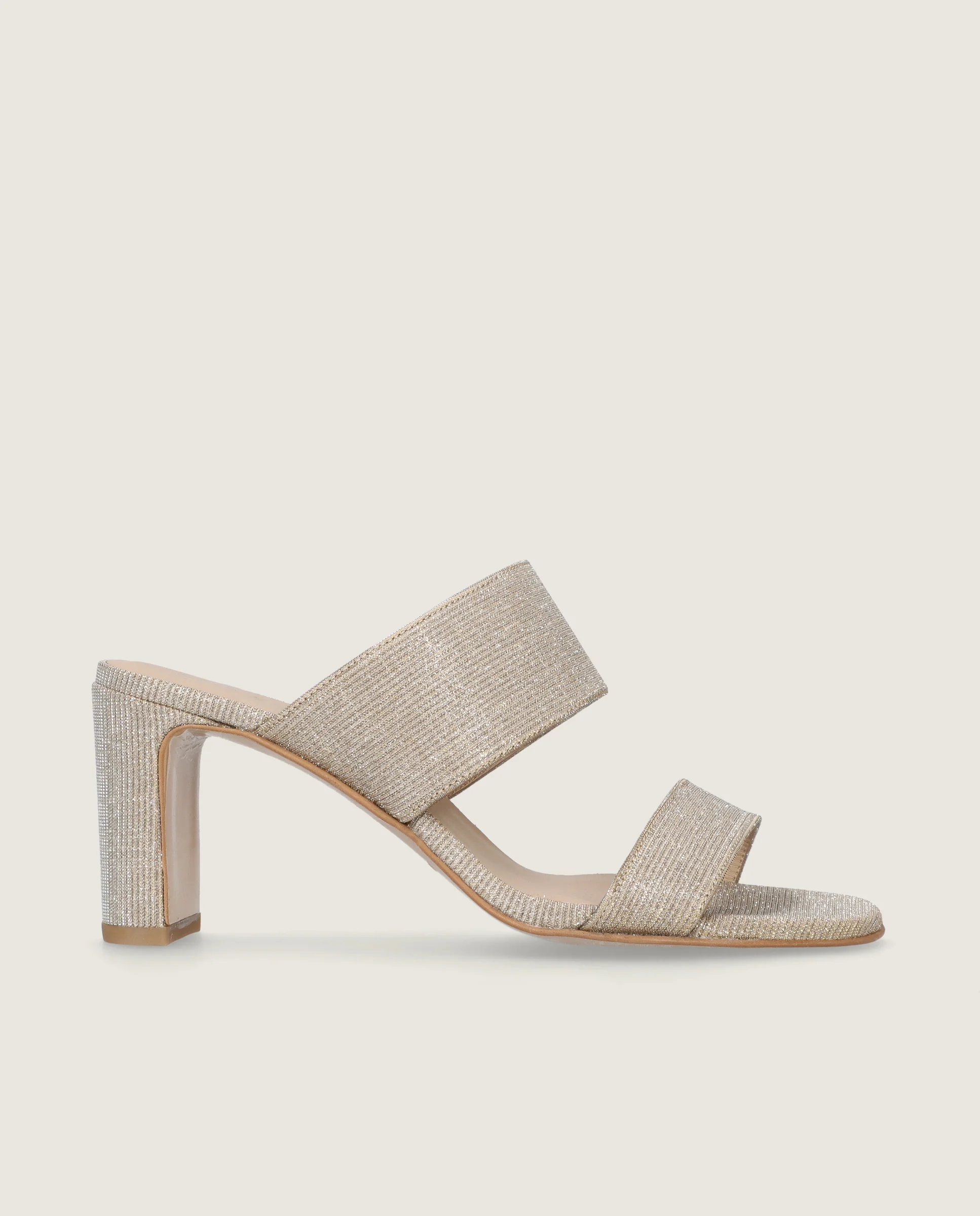 Sandalias Maria Plateados Tejidos metalizados - Image 3