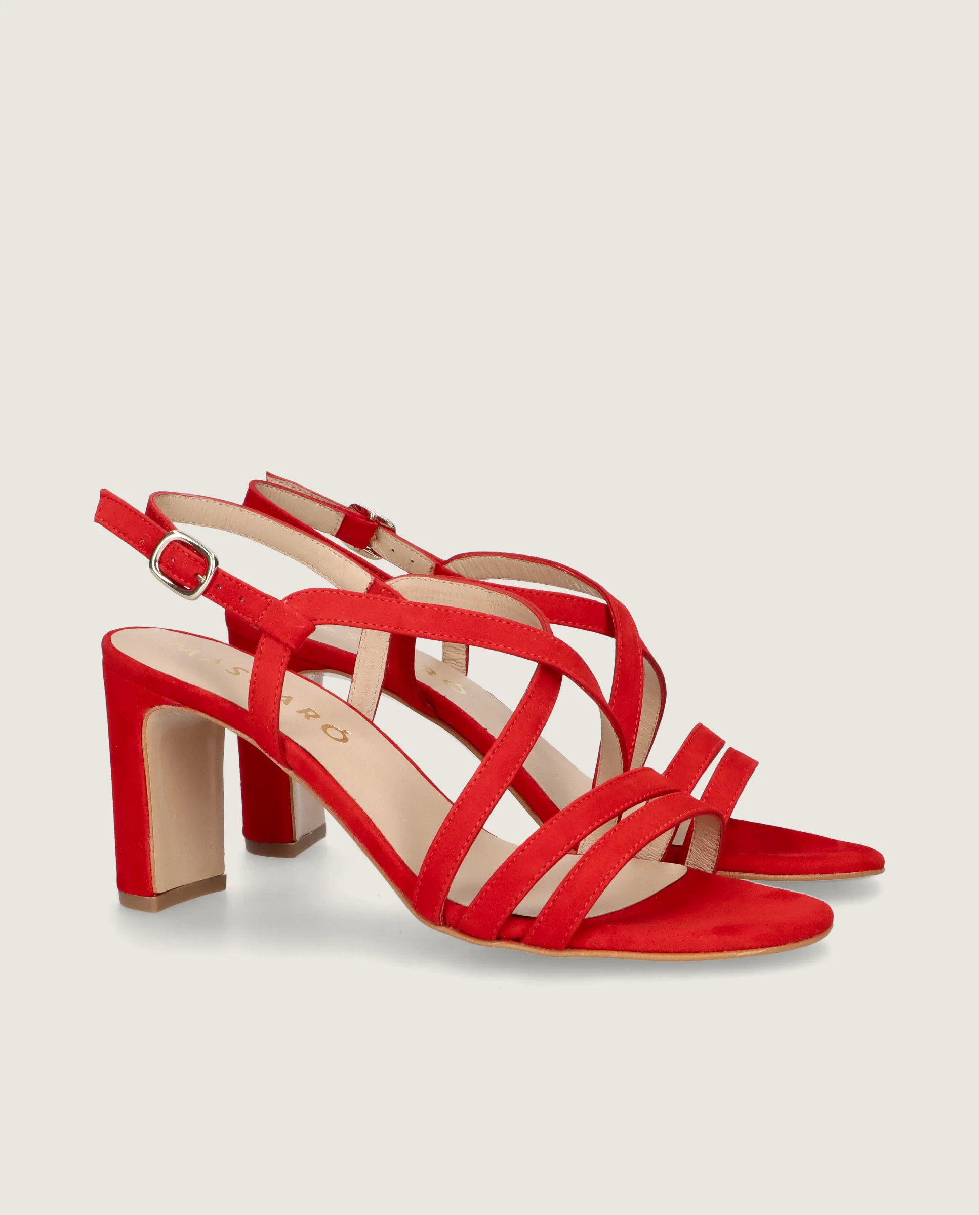 Sandalias Maria Rojos Ante
