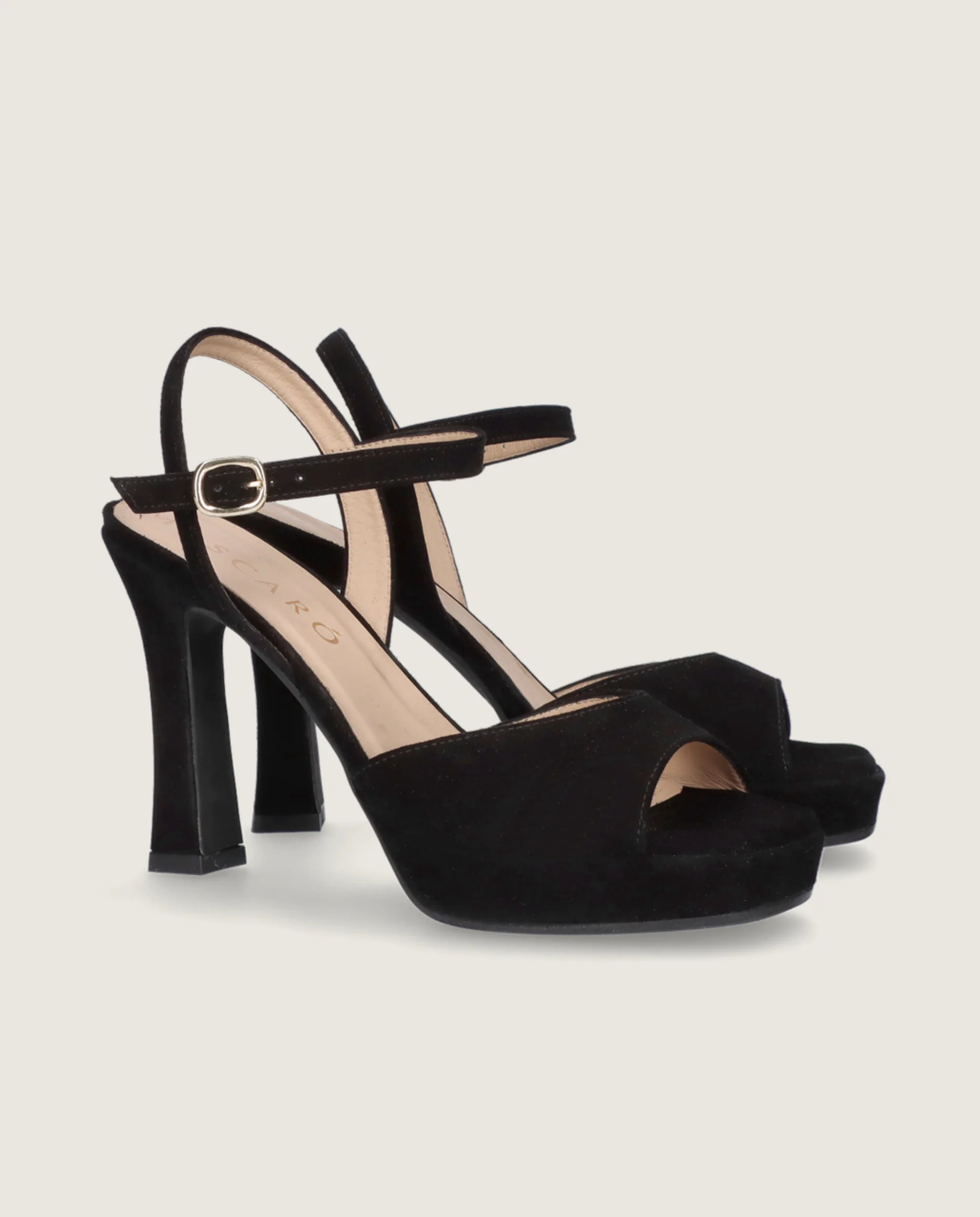 Sandalias Mykonos Negros Ante