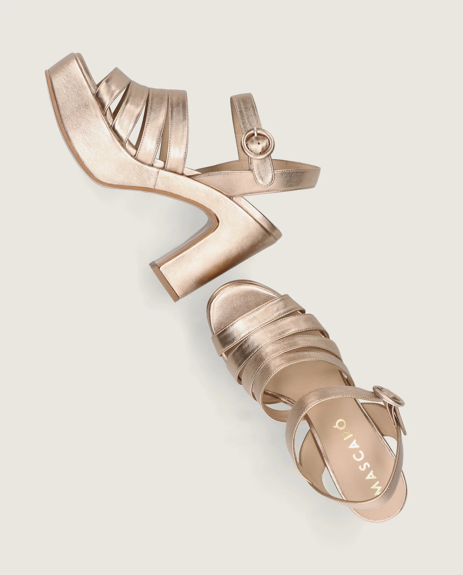 Sandalias Ruth Dorados Pieles metalizadas - Image 4