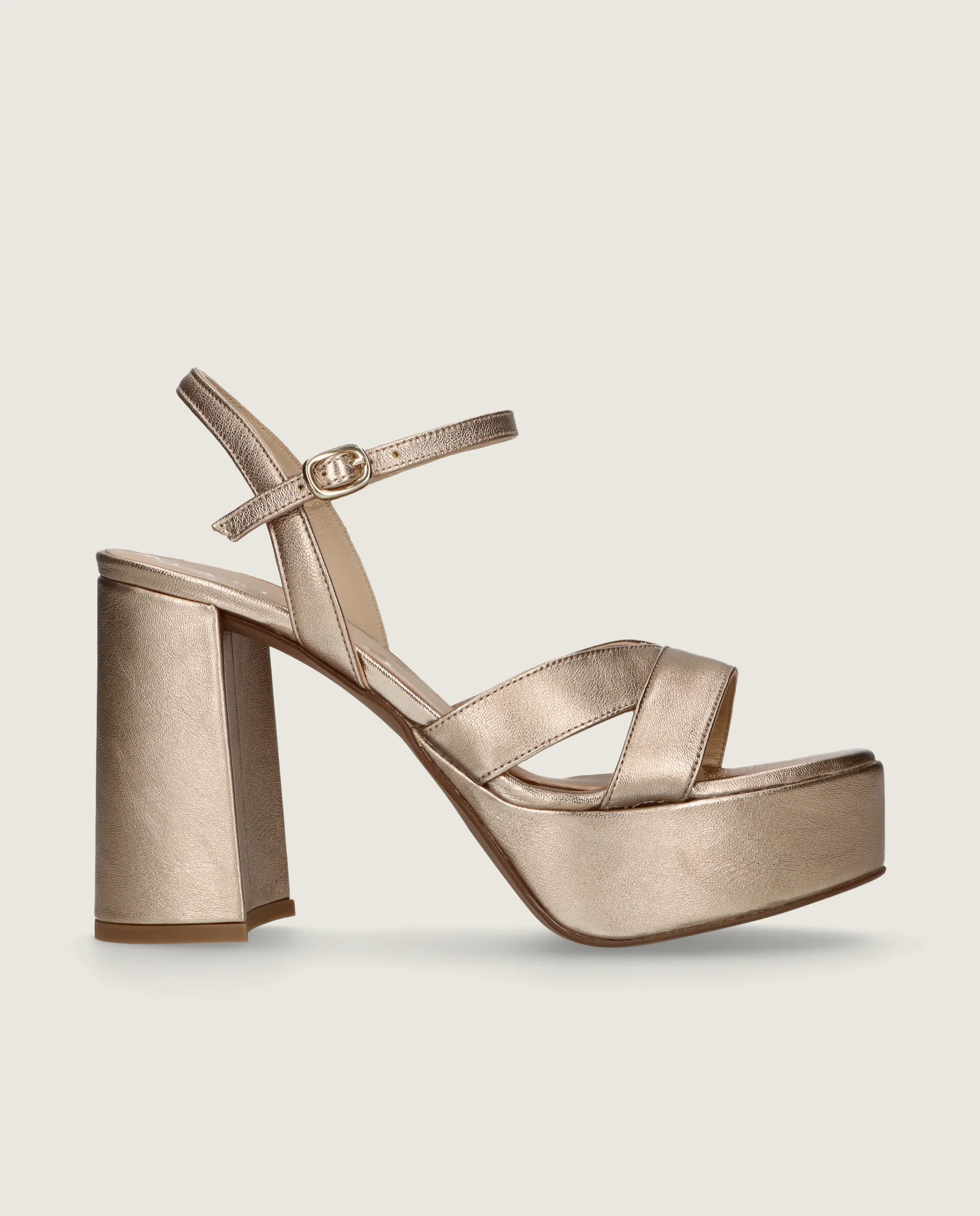 Sandalias Ruth Dorados Pieles metalizadas - Image 3