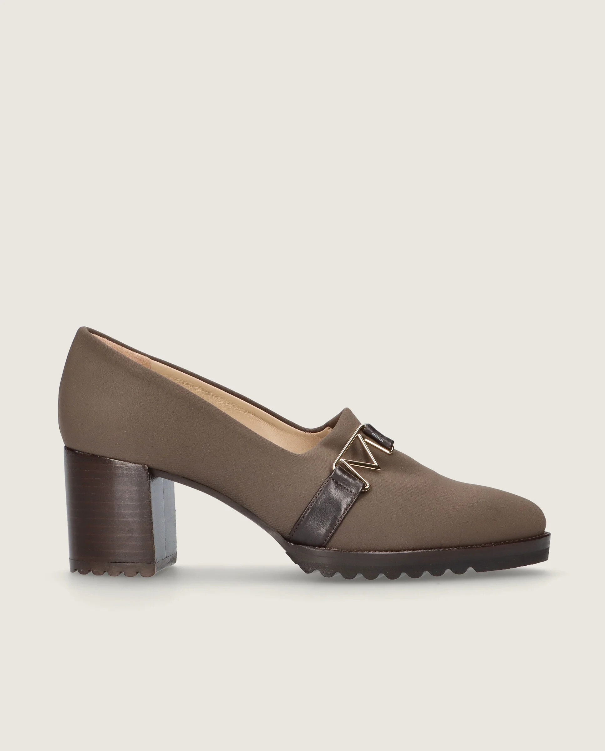 Zapatos Abotinados Cindy Marrones Tejidos - Image 3